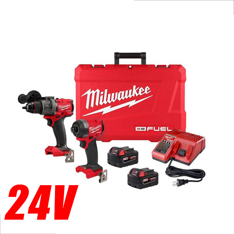 Taladro de impacto inalámbrico sin escobillas de iones de litio de 24 V Milwaukee 3697-22