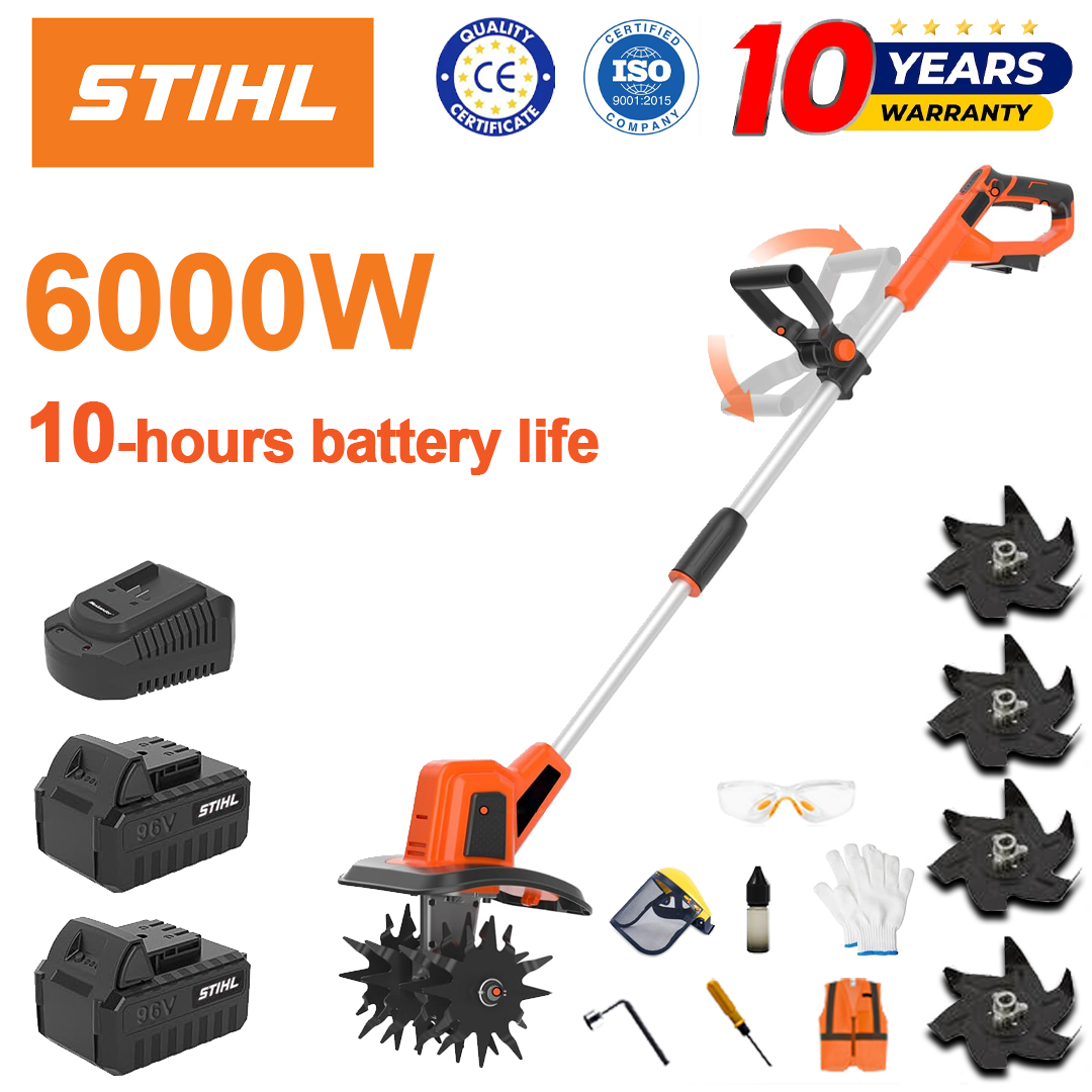 (Czas pracy baterii 10 godzin) Pług 6000 W + bateria litowa 96 V * 2 + szybka ładowarka * 1 + lemiesz pługa * 4 + różne akcesoria