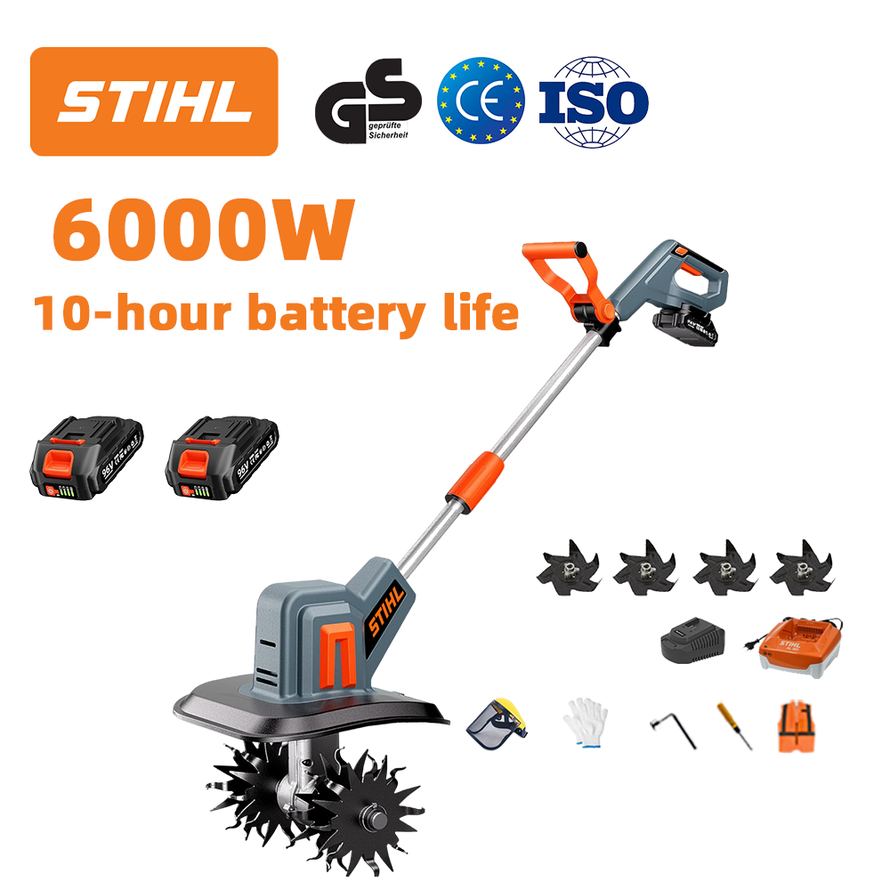 (Żywotność baterii: 10 godzin) Pług 6000 W + bateria litowa 96 V * 2 + szybka ładowarka * 1 + lemiesz pługa * 4 + różne akcesoria