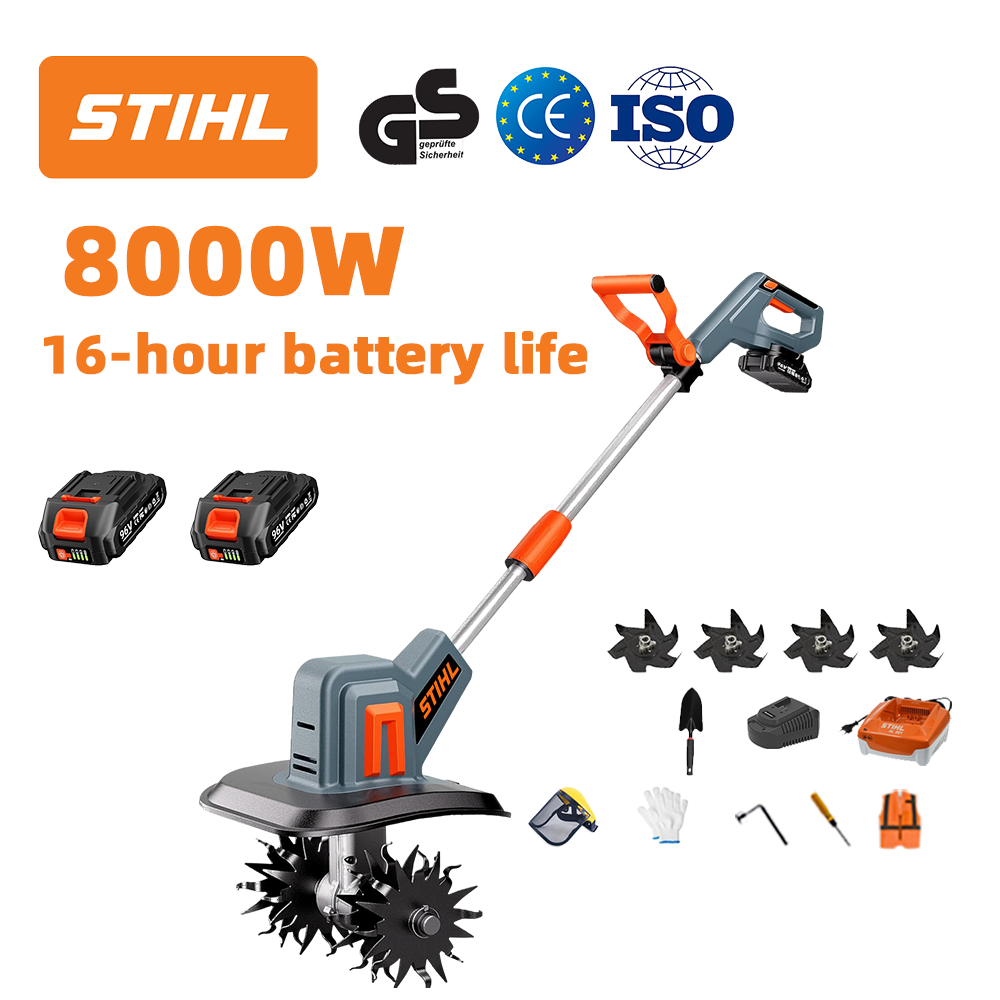 (Czas pracy baterii: 16 godzin) Pług 8000 W + bateria litowa 96 V * 2 + szybka ładowarka * 1 + łopata * 1 + lemiesz pługa * 4 + różne akcesoria